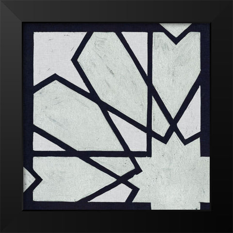 Broken Square II Black Modern Wood Framed Art Print by Wang, Melissa