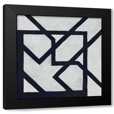 Broken Square III Black Modern Wood Framed Art Print with Double Matting by Wang, Melissa