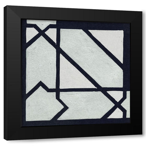 Broken Square IV Black Modern Wood Framed Art Print with Double Matting by Wang, Melissa