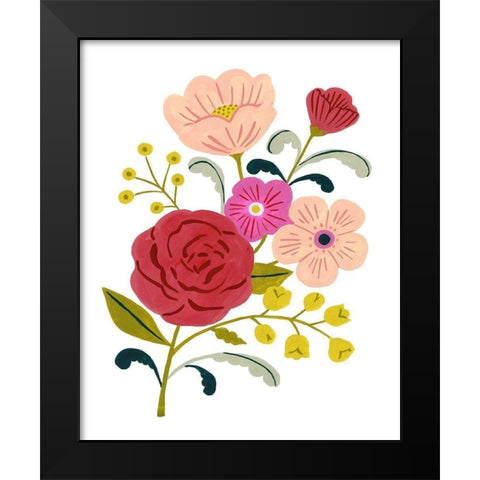 Simple Flora I Black Modern Wood Framed Art Print by Borges, Victoria