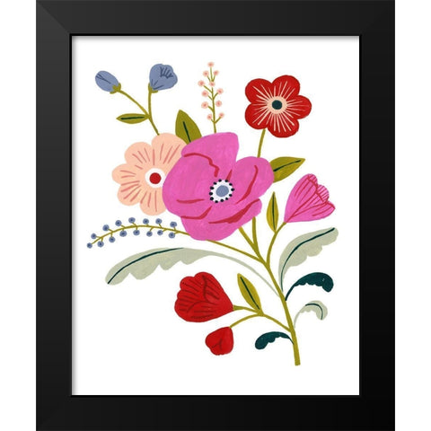 Simple Flora III Black Modern Wood Framed Art Print by Borges, Victoria