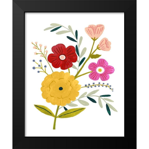Simple Flora IV Black Modern Wood Framed Art Print by Borges, Victoria