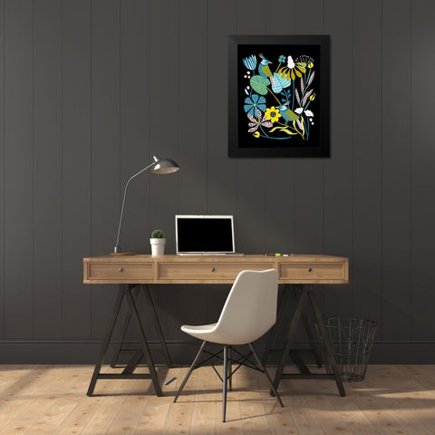 Pleasure Garden I Black Modern Wood Framed Art Print by Wang, Melissa