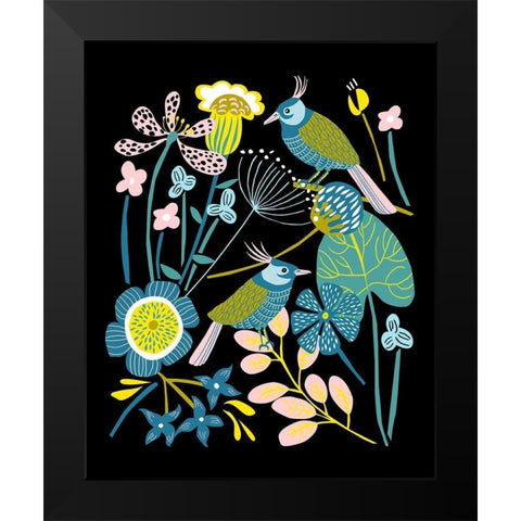 Pleasure Garden II Black Modern Wood Framed Art Print by Wang, Melissa