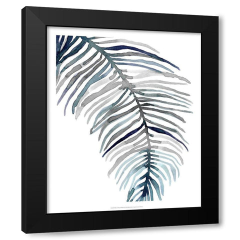 Blue Feathered Palm II Black Modern Wood Framed Art Print by Scarvey, Emma