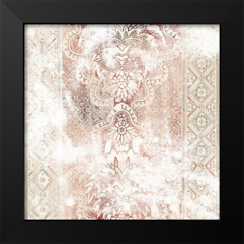 World Traveler Textile III Black Modern Wood Framed Art Print by Vess, June Erica