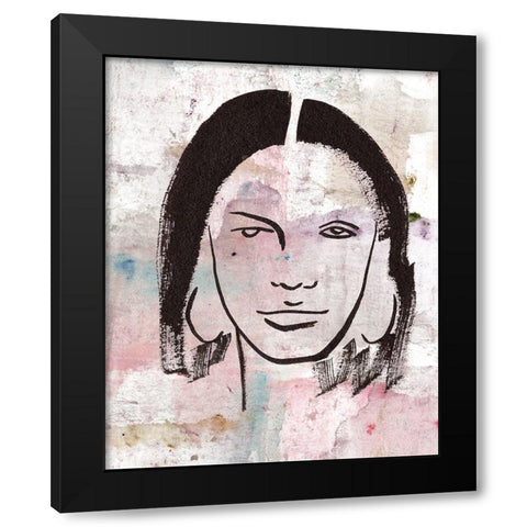 Feminas II Black Modern Wood Framed Art Print with Double Matting by Wang, Melissa