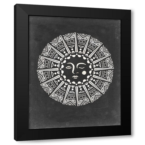 Moon Light I Black Modern Wood Framed Art Print with Double Matting by Wang, Melissa