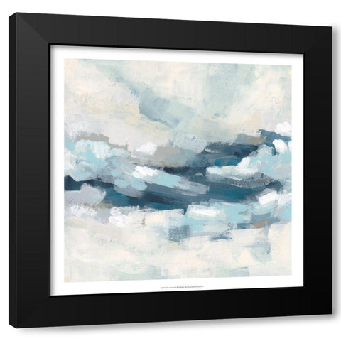 Wave Crest I Black Modern Wood Framed Art Print by Vess, June Erica