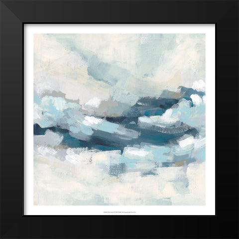 Wave Crest I Black Modern Wood Framed Art Print by Vess, June Erica