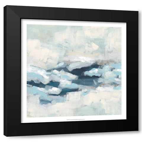 Wave Crest II Black Modern Wood Framed Art Print by Vess, June Erica