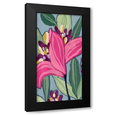 Tropical Mix I Black Modern Wood Framed Art Print by Vess, June Erica