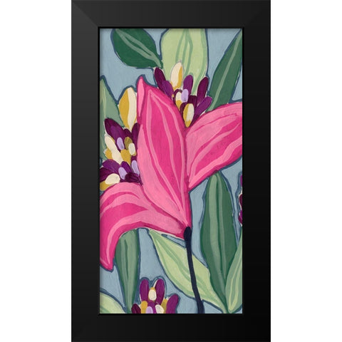 Tropical Mix I Black Modern Wood Framed Art Print by Vess, June Erica
