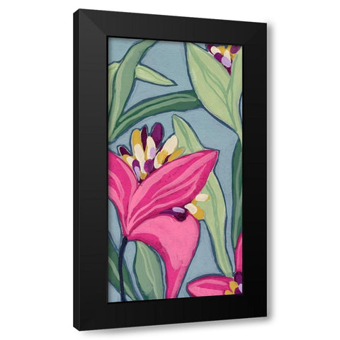 Tropical Mix II Black Modern Wood Framed Art Print by Vess, June Erica