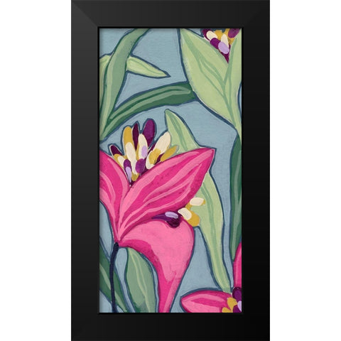 Tropical Mix II Black Modern Wood Framed Art Print by Vess, June Erica