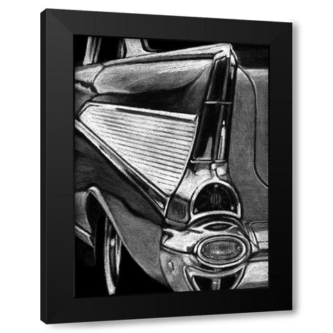 Custom Retro Fins II Black Modern Wood Framed Art Print with Double Matting by Harper, Ethan