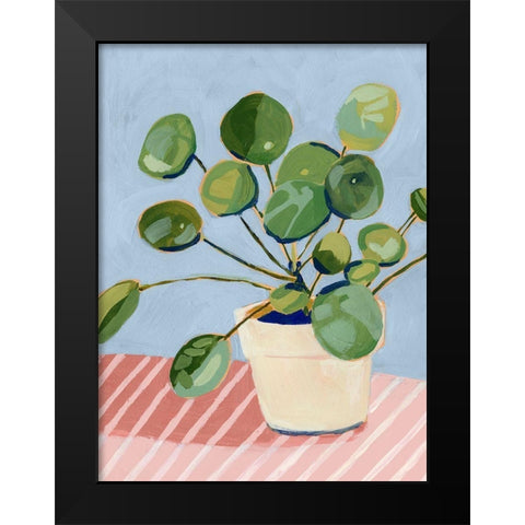 Plant on Pink I Black Modern Wood Framed Art Print by Borges, Victoria