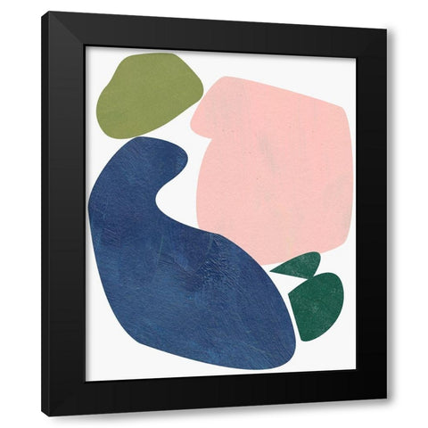 Scattered Meadow III Black Modern Wood Framed Art Print with Double Matting by Wang, Melissa