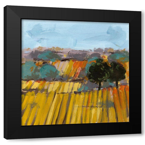 Wheat Crop I Black Modern Wood Framed Art Print by Wang, Melissa