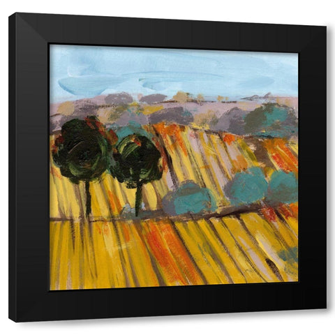 Wheat Crop II Black Modern Wood Framed Art Print with Double Matting by Wang, Melissa