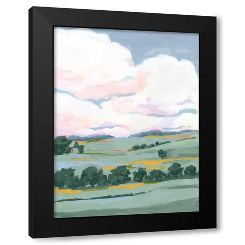 Pastel View II Black Modern Wood Framed Art Print with Double Matting by Borges, Victoria