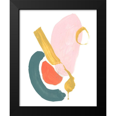 Mod Mixup I Black Modern Wood Framed Art Print by Goldberger, Jennifer