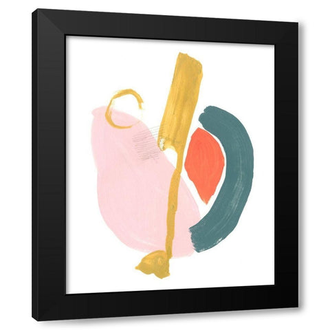 Mod Mixup II Black Modern Wood Framed Art Print by Goldberger, Jennifer