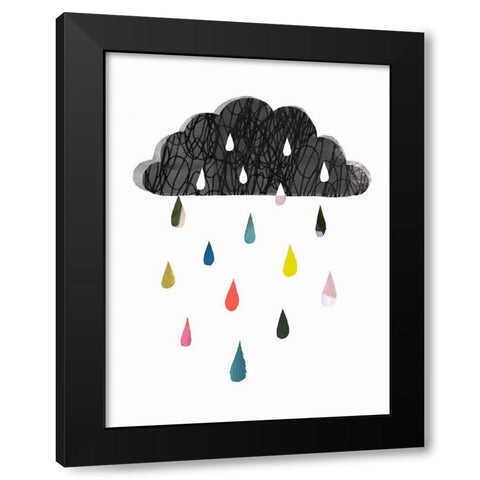 Rainy Day Rainbow II Black Modern Wood Framed Art Print by Borges, Victoria