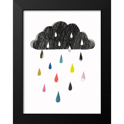 Rainy Day Rainbow II Black Modern Wood Framed Art Print by Borges, Victoria