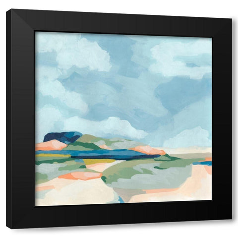 Valley Vista I Black Modern Wood Framed Art Print by Vess, June Erica