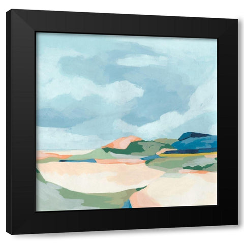 Valley Vista II Black Modern Wood Framed Art Print by Vess, June Erica