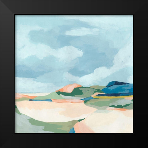 Valley Vista II Black Modern Wood Framed Art Print by Vess, June Erica