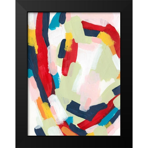 Vortex I Black Modern Wood Framed Art Print by Vess, June Erica