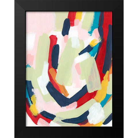 Vortex II Black Modern Wood Framed Art Print by Vess, June Erica