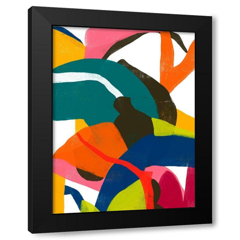 Jungle Overdrive I Black Modern Wood Framed Art Print with Double Matting by Vess, June Erica