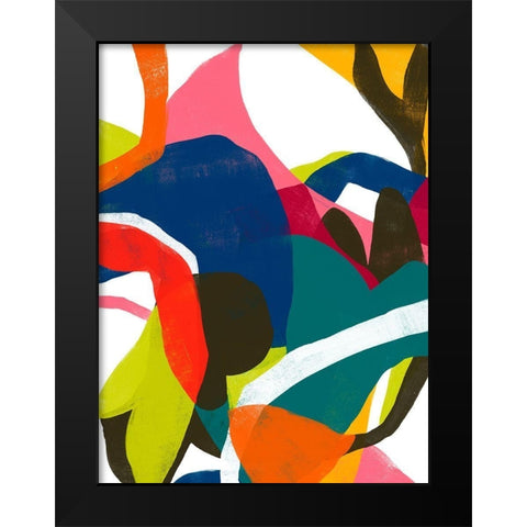 Jungle Overdrive II Black Modern Wood Framed Art Print by Vess, June Erica