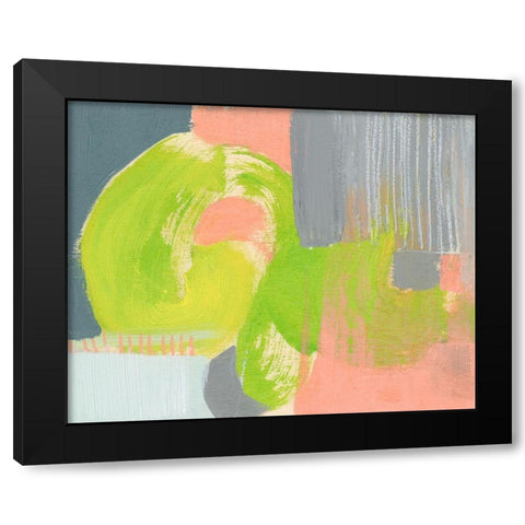 Lime Squeeze I Black Modern Wood Framed Art Print by Goldberger, Jennifer