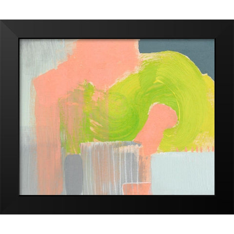 Lime Squeeze II Black Modern Wood Framed Art Print by Goldberger, Jennifer