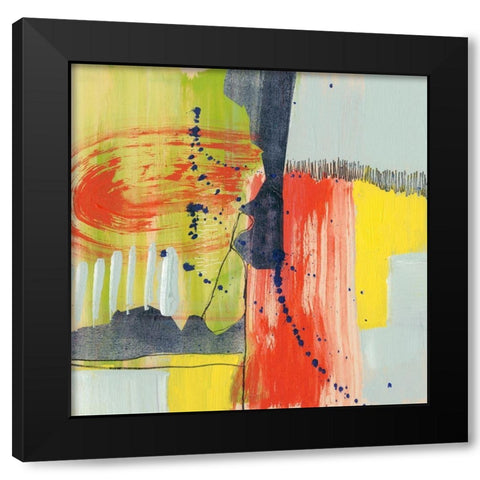 Bold Strokes II Black Modern Wood Framed Art Print by Goldberger, Jennifer