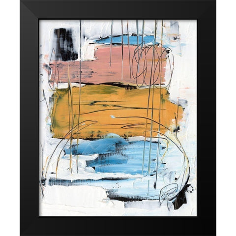 Stacked Together I Black Modern Wood Framed Art Print by Harper, Ethan