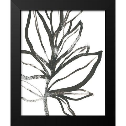 Leaf Instinct I Black Modern Wood Framed Art Print by Vess, June Erica