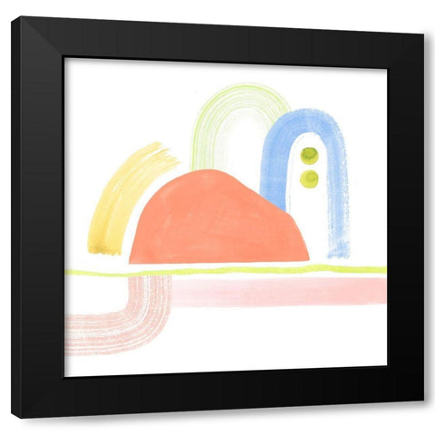 Playful Pike I Black Modern Wood Framed Art Print with Double Matting by Popp, Grace