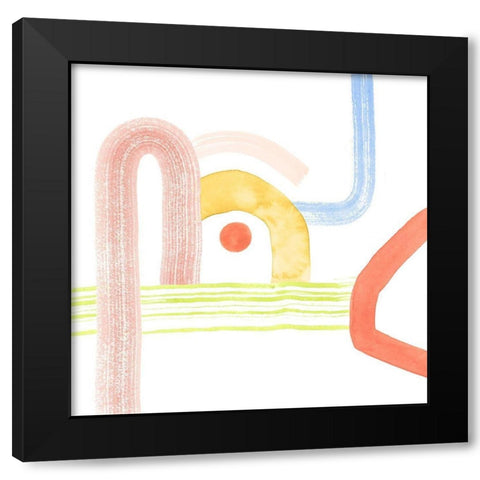 Playful Pike III Black Modern Wood Framed Art Print with Double Matting by Popp, Grace