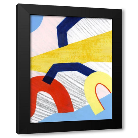 Simple Scribbles I Black Modern Wood Framed Art Print by Popp, Grace