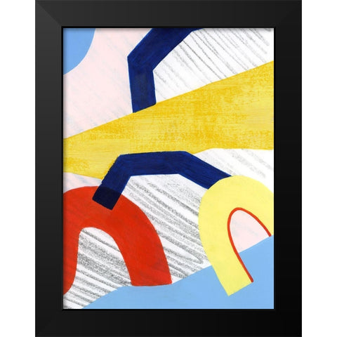 Simple Scribbles I Black Modern Wood Framed Art Print by Popp, Grace