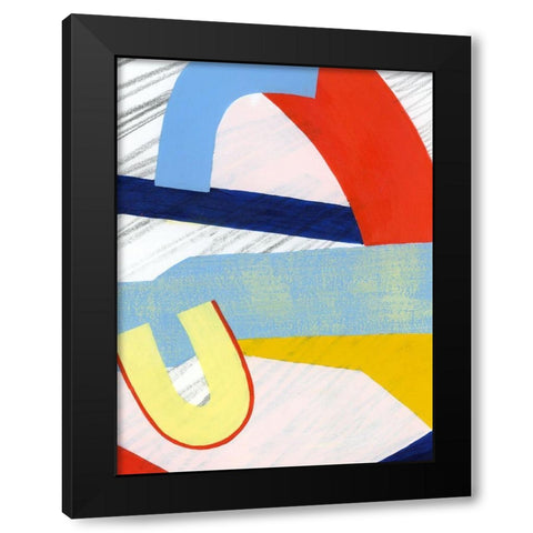 Simple Scribbles III Black Modern Wood Framed Art Print by Popp, Grace