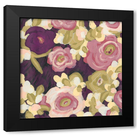 Heliotrope II Black Modern Wood Framed Art Print by Vess, June Erica