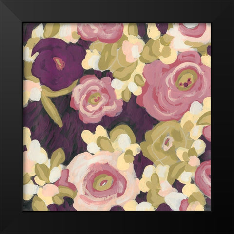 Heliotrope II Black Modern Wood Framed Art Print by Vess, June Erica