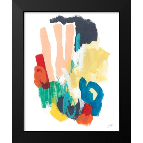 Clamor I Black Modern Wood Framed Art Print by Vess, June Erica