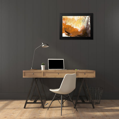 Liquid Earth VIII Black Modern Wood Framed Art Print by Studio W